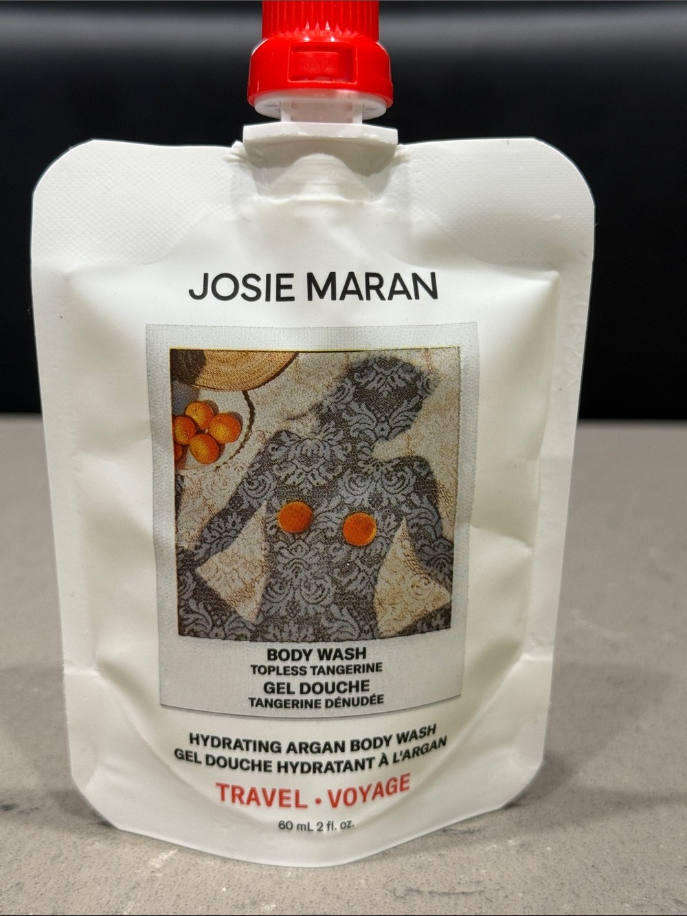 JOSIE MARAN Topless Tangerine Body Wash - travel Size, new